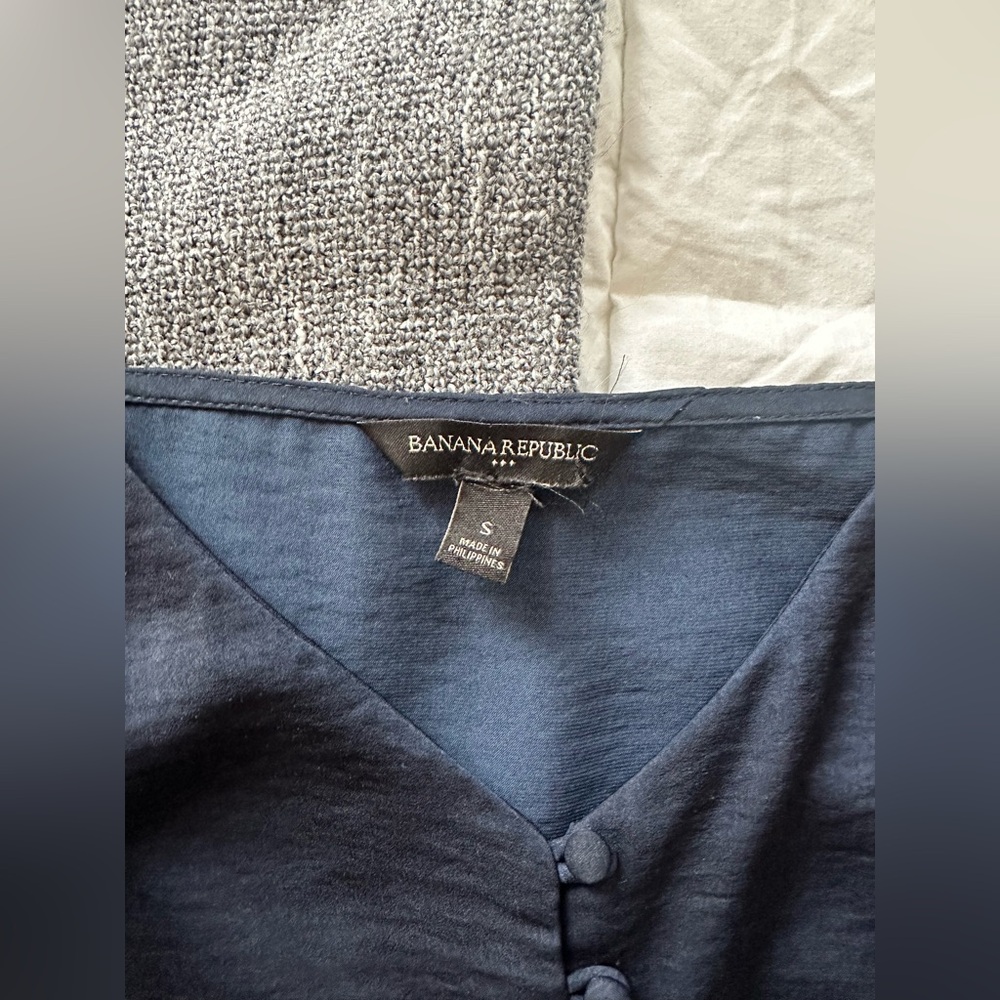 Banana Republic Dark Blue Camisole with Button Accents - Picture 2 of 3